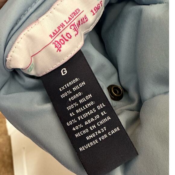 Vintage Polo Ralph Lauren Reversible Puffer Jacket Blue Green - Picture 2 of 6